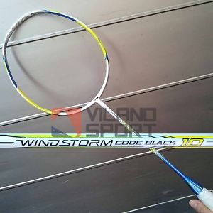 Li-Ning Code Black 10 Windstorm Carbon Fiber Badminton Racquet, Size S2 (White/L