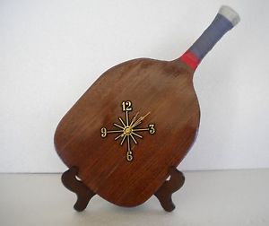 Pickleball Paddle Clock,Exotic Solid Wood,Quartz Movement, Custom Made in USA