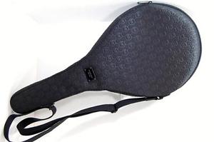 New MICHAEL KORS Jet Set Item Monogram Black Tennis Racket Cover Bag RARE