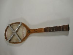 Vintage E Kent International Tennis Racket with Zephyr Tennis Racket Press