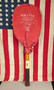Vintage MacGregor Wood Tennis Racquet Frank Parker Picture Model Victor Cover