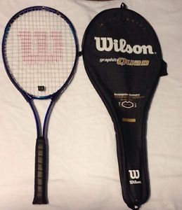 wilson court champ stretch tennis racquet + soft case with strap