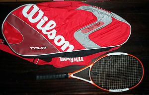 Wilson nCode nTour Racquet Midsize Grip 4 1/2 #4 NEAR MINT With Bag & Case
