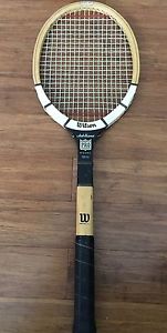 VINTAGE WILSON JACK KRAMER PRO MODEL SPEED FLEX FIBRE FACE TENNIS RACKET - WOOD