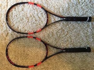 BABOLAT PURE PURE STRIKE 16x19 4 3/8 TENNIS 2 (two) RACQUETS