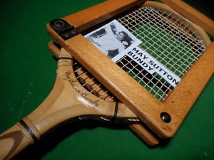 VINTAGE ANTIQUE WOOD TENNIS RACQUET BY: WILSON 