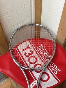VINTAGE WILSON T3000 STEEL CHROME JIMMY CONNORS TENNIS RACKET COVER