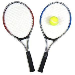 Infantil Niño Metal Junior Tennis Set 2 Raqueta Bola Exterior Juguete Parque