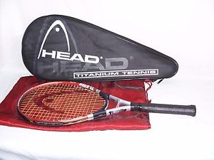 Head Ti Elite Mid Plus Tennis Racquet Titanium 4-1/2 - 4 Grip & Carry Bag vgc
