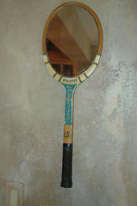 A.G. Spaulding Belgium Doris Hart Signature TENNIS Racquet RACKET Mirror
