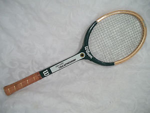 Vtg WILSON Stan Smith Wooden Green Tennis Racket 27