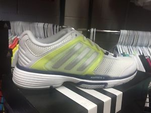 Adidas Barricade Team 4 W, Womens, Tennis Shoe, White And Green, Sizes 6, 7