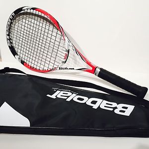 Wilson Steam 105S Tennis Racket 4 3/8 Grip w/ Babolat Carry Case