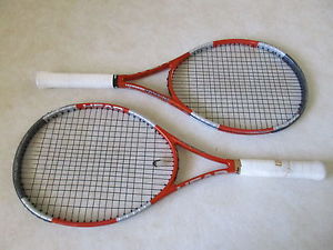 Pair of Head Liquidmetal Radical OS 107 L4 Tennis Racquets 4 1/2