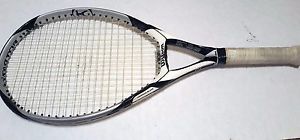 WILSON k FACTOR [k] THREE 3 FX 115 OVERSIZE  TENNIS RACQUET 4-1/2" scratch crack