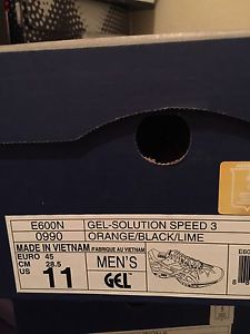 New Men's Asics Gel-Solution Speed 3 Size 11