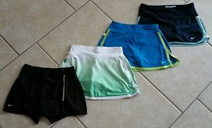 Lot of 4 Women's Nike Dri-Fit Tennis Running Skirt/Skort/Shorts  SZ XS