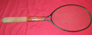 VINTAGE DAYTON "NEW MODEL" STEEL & WOOD TENNIS RACKET CIRCA 1920'S EXCELLENT