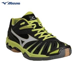 Mizuno Wave Stealth 2 indoor court shoes mens black/lime
