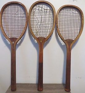 Antique Wright & Dickson Spalding Fairview Tennis Racquet Lot of 3 Circa 1904+