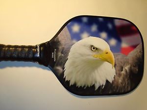 NEW~   WIDEBODY PICKLEBALL PADDLE BALD EAGLE USA FLAG W400