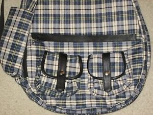 NEW  Whak Sak Backpack Tennis Laptop Sport Travel School Navy Cream PLAID