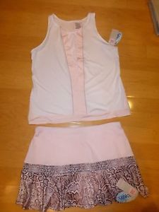 Lucky in Love Women's Tennis Top and Skort Set Size L