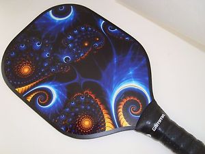 NEW HOT PICKLEBALL PADDLE WIDEBODY PICKLEBALL GOLD BLUE FRACTAL W400