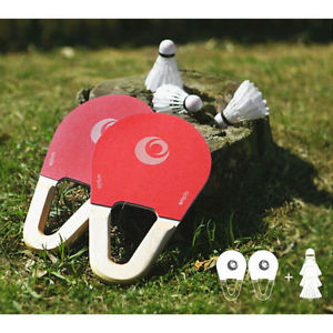 New PADMINTON Racket 2pcs, Shuttlecock 3pcs,Bag Set (Ping Pong +Badminton) Red