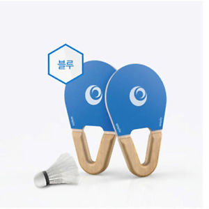 New PADMINTON Racket 2pcs, Shuttlecock 3pcs,Bag Set (Ping Pong +Badminton) Blue