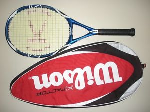 WILSON K-FACTOR K-FOUR K4 FX OS 107  TENNIS RACQUET 4 3/8  27.5