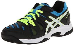 ASICS GEL Game 5 Junior Tennis Shoes - Onyx/White/Blue - Reg $65