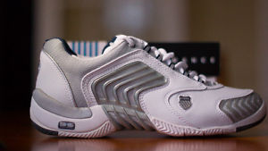 K-Swiss Glaciator SCD Mens Tennis Shoe White/Plat./Navy Size 9.5 Medium
