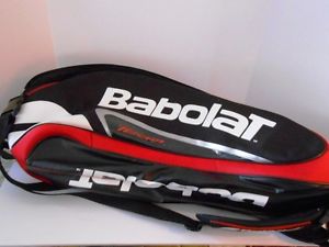 BABOLAT TEAM LINE  - tennis racquet  bag - Red/Black-Holds 4 + racquets +Access