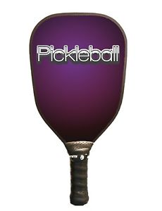 Pickleball Paddle -Chrome Pickleball on Mesh with  Large Purple Sweetspot