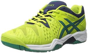 ASICS GEL Resolution 6 Junior Tennis Shoes - Lime/Pine/Blue - Reg $80