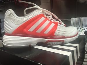 Adidas Barricade Team 4 W, Womens, Tennis shoe, Red, Sizes 7, 7.5, 8, 8.5, And 9