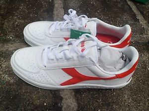Diadora Heritage Borg ELITEL. III - White & Red- Real Leather