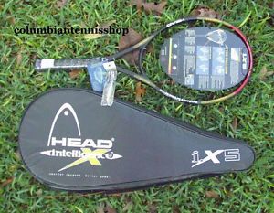 New Head i. X5 Adult racket + case 102 intelligence 4 5/8 midplus 102 unstrung
