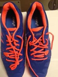 NEW ASCICS MEN GEL RESOLUTION 6 - Blue/Flash Orange