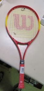 Wilson Kids Starter Kit Tennis Racquet Red and Yellow 3 7/8 Grip
