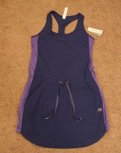 NWT New Balance Purple Tennis Jogging Woven Layer Dress with pockets Size S