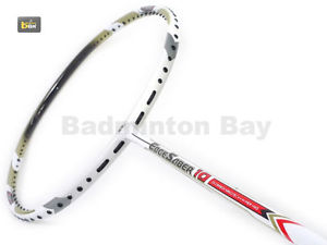 NEW Apacs Edgesaber 10 White 4U Badminton Racket Racquet Free Stringing PU Grip