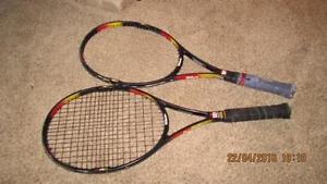 lot of 2 PRO STAFF WILSON CLASSIC 6.1 and 6.1si  tennis Rackets PLAYED CONDITION