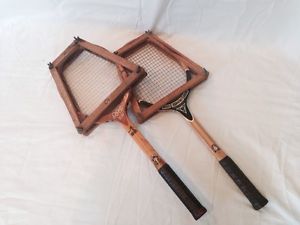 **TAD Davis Professional Black/ Wood Vintage Tennis Racquet & Olympyad TAD Brown