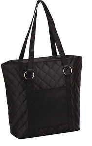 PICKLEBALL MARKETPLACE - Ladies Pickleball Quilted Fashion Tote - Black