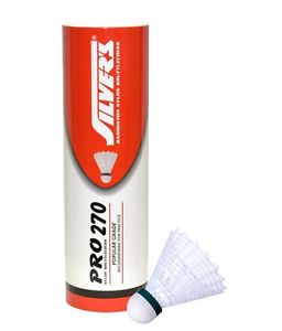 Silver's Pro 270 Nylon Shuttle - White(Pack of 6)