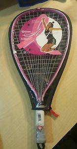 Wilson Hope XS 3 7/8 Raquetball Raquet Breast Cancer Awareness W/ Cover NEW!!