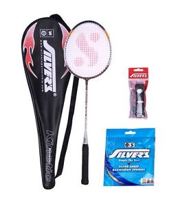 Silver's Kinetic Badminton Racquet (1 Racquet) + 1 Sheep Gut  + 1 PVC