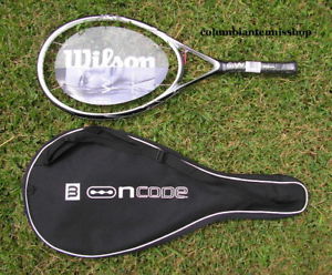 Wilson Ncode NW W2 Black Whisper racket 1/2 (4) unstrung string + cover promo